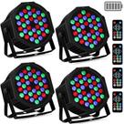 Par Lights LaLuceNatz 36LEDs RGB 36W recarregáveis, pacote com 4