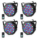 Par Lights Yiixuyo 36LED, 9 modos, estágio RGB com controle remoto (pacote com 4)