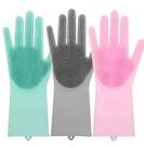 Par Luva Silicone Lavar Louça Esponja Magica Limpeza