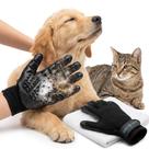 Par Luvas Tira Pelos Pet Escova Silicone Massageadora Para Cães e Gatos Magnética Macia Nano Lavável Ajustável Banho Seco