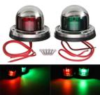 Par Luz Navegação Bombordo Boreste Inox 12v LED Sobrepor