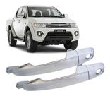 Par Maçaneta Externa Cromada L200 Triton 2008 2009 2010 2011 2012 2013 2014 2015 em Diante