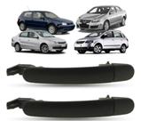 Par Maçaneta Externa Sem Furo Dianteira ou Traseira Gol Voyage Saveiro G5 G6 G7 / Golf Sapão / Polo/ Fox Preta