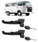 Par Maçaneta Kombi 1977 á 2013 / Caminhões Worker Delivery Metal Preta