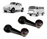 Par Maçaneta Vidro Preta Fusca Brasília Kombi Gol 1977 A 1983 Metal