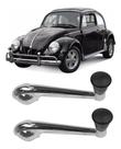 Par Manivela Vidro Aço Cromado Fusca 1200