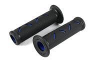 Par Manopla Progrip Rigida de Pista Velocidade Azul Motos