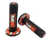 Par Manopla Protaper Para Motos Preto Com Laranja