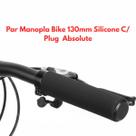 Par Manopla Punho Bicicleta 130mm Silicone Absolute C/ Plug