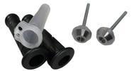 Par manopla titan 160 pop 110 peso modelo r3 cromado roldana