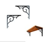 Par Mão francesa 20cm Ferro Floral suporte decor patreleira