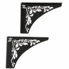Par Mãos Francesas Decorativas Ornamentada 20cm Floral Aço Preto Par Mãos Francesas Decorativas Ornamentada 20cm Floral Aço Preto