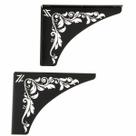 Par Mãos Francesas Decorativas Ornamentada 20cm Floral Aço Preto Par Mãos Francesas Decorativas Ornamentada 20cm Floral Aço Preto