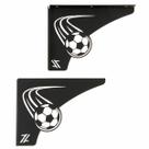 Par Mãos Francesas Pretas Decorativas 20cm Futebol Bola Rápida Aço Par Mãos Francesas Pretas Decorativas 20cm Futebol Bola Rápida Aço