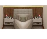 PAR MESA CABECEIRA MDF 40cm COM GAVETA