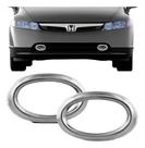 Par Moldura Aplique Aro Cromado Farol New Civic 2005 A 2009 Par Moldura Aplique Aro Cromado Farol New Civic 2005 A 2009
