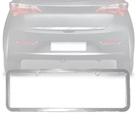 Par Moldura de Placa Cromada Lisa Padrão 405x135mm Shekparts 02.002