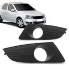 Par moldura farol milha logan 2010 11 12 13 2014 com furo Par moldura farol milha logan 2010 11 12 13 2014 com furo