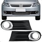 Par Moldura Grade Farol Milha Saveiro Gol Voyage G5 C/Furo