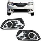 Par Moldura Grade Milha Logan 2014 15 16 17 18 19 2020 Cromado S/furo