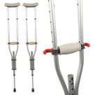 Par Muleta Axilar Alumínio D7 até 130kg Regulável P M G Resistente Dellamed