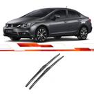 Par Palheta Dianteira Civic 2012 Ate 2016 Braço Gancho Encaixe Modelo E3 Hibrida 23/26 Pol 660/584 mm