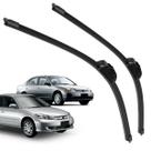 Par Palheta Dianteira Limpadora de Para-brisa Civic 2001 a 2006 de Silicone