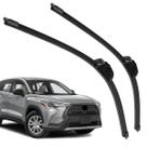 Par Palheta Dianteira Limpadora de Para-brisa Corolla Cross 2021 a 2025 de Silicone