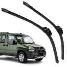 Par Palheta Dianteira Limpadora de Para-brisa Doblo 2001 a 2010 de Silicone