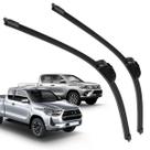 Par Palheta Dianteira Limpadora de Para-brisa Hilux 2016 a 2025 de Silicone