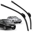 Par Palheta Dianteira Limpadora de Para-brisa Polo Hacth Sedan 2002 a 2009 de Silicone