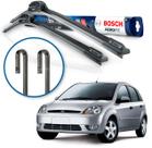 Par Palheta Limpador Parabrisa Bosch Ford Fiesta 2002 2003 2004 Braço Gancho Par Palheta Limpador Parabrisa Bosch Ford Fiesta 2002 2003 2004 Braço Gancho