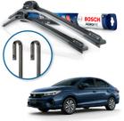 Par Palheta Limpador Parabrisa Bosch Honda Novo City 2022 2023 2024 2025 Braço Gancho Par Palheta Limpador Parabrisa Bosch Honda Novo City 2022 2023 2024 2025 Braço Gancho