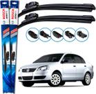 Par Palheta Limpador Parabrisa Bosch Polo Sedan 2011 2012 2013 2014