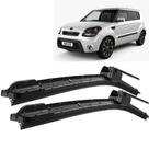 Par Palheta Limpador ParaBrisa Kia Soul 2009 2010 2011 2012 2013 2014 Silicone encaixe Gancho