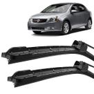 Par Palheta Limpador ParaBrisa Sentra 2007 2008 2009 2010 2011 2012 Silicone encaixe Gancho