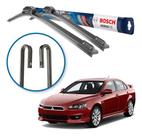 Par Palhetas Limpador Parabrisa Bosch Lancer 2011 A 2017 Preto