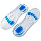 Par Palmilha De Gel Conforto C/Ponto Massagem Ogiva Para Fascite Esporao Pés Sensíveis Diabeticos Metatarsalgia TAMANHO: