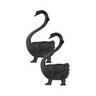 Par Pé de Banco Praça Jardim Decoração Cisne Ferro Fundido
