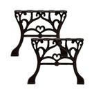 Par Pé de Mesa Francesa Ferro Fundido 38cm Fundição São Cristóvão Par Pé de Mesa Francesa Ferro Fundido 38cm Fundição São Cristóvão