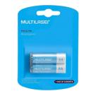 Par Pilha Recarregável 2500 mAh Multilaser 2 Unidades Modelo AA (Pequena)