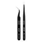 Par Pinças Vetus Ts-15 / Ts-12 Extensão Cílios Preto