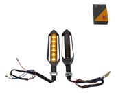 Par Pisca Led Moto Universal Sequencial Titan 150 CB 300 Bros 150 XRE