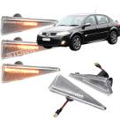 Par Pisca Seta Sequencial Renault Megane ano 2006 a 2013 Sedan Transparente lente cristal sinal repetidor lateral Dynamique Expression Extreme