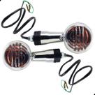 Par Pisca Traseiro GVS INTRUDER 125 Lente Cristal Cromado Par Pisca Traseiro GVS INTRUDER 125 Lente Cristal Cromado