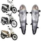 Par Piscas Seta Dianteiro Honda Biz 100 110 125 2011 a 2017 Cristal Stylu