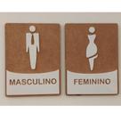 Par Placa Mdf Banheiro Wc Sinalização Lavabo