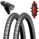 PAR pneu Levorin Colina Bicicleta aro 29 2.10 Grosso Parrudo Bike Mtb light traseiro farol dianteiro