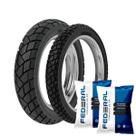 Par Pneu Moto Rinaldi R34 90/90-19 e 110/90-17 +Câmara de Ar