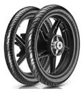 Par Pneu Vipal St600 80/100-18 + 100/90-18 S/Câmara Cg Titan Ybr 125/150